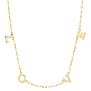 Custom  SOLID GOLD INITIAL NECKLACE