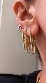 Gold Paper Clip Earring