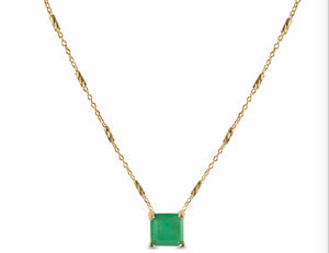 
            
                Load image into Gallery viewer, Square Emerald Necklace
            
        