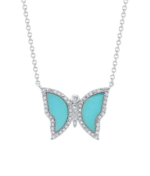 
            
                Load image into Gallery viewer, Turquoise Butterfly Necklace
            
        