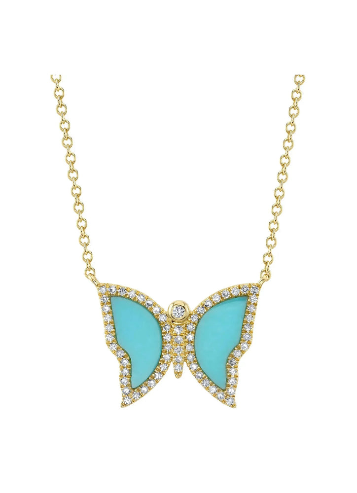 Turquoise Butterfly Necklace