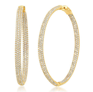 Pave Inlay Hoops