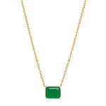 Rectangle emerald necklace