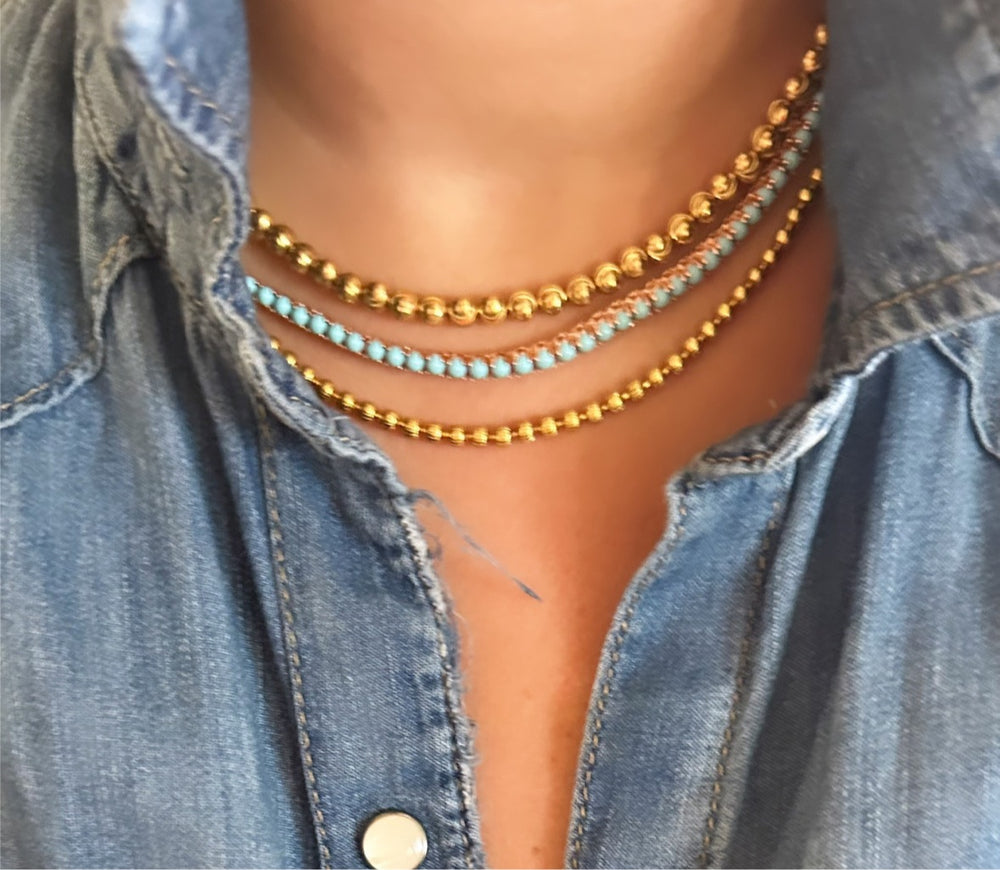 Turquoise Tennis Necklace & Bracelet