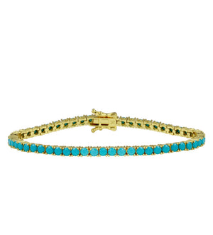 Turquoise Tennis Necklace & Bracelet