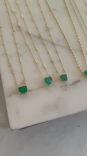 
            
                Load and play video in Gallery viewer, emerald heart necklace
            
        