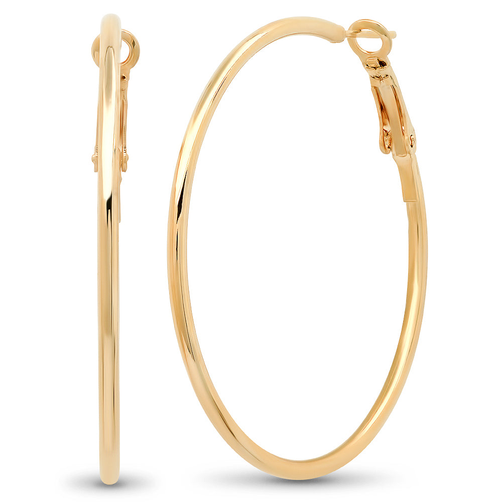 
            
                Load image into Gallery viewer, GOLD HOOPS EARRINGS
            
        