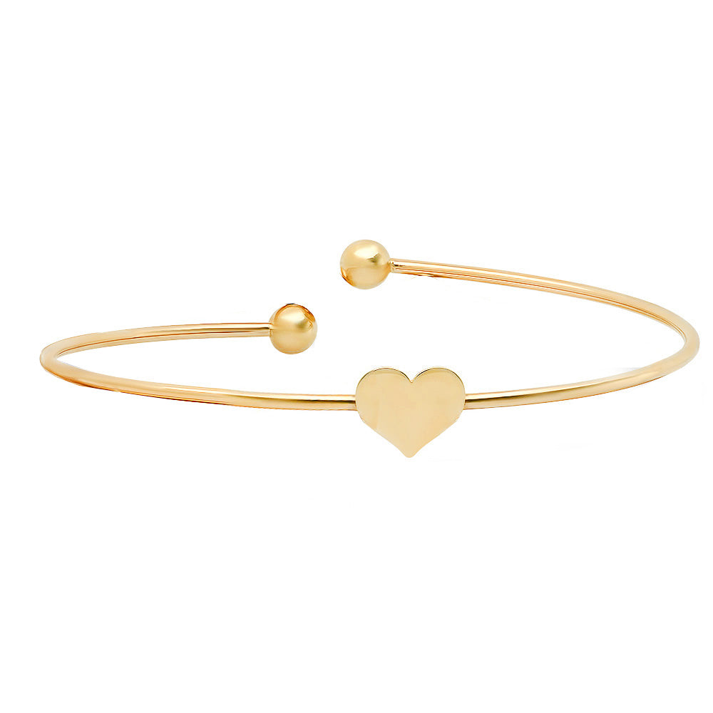 
            
                Load image into Gallery viewer, 14K GOLD HEART BANGLE
            
        