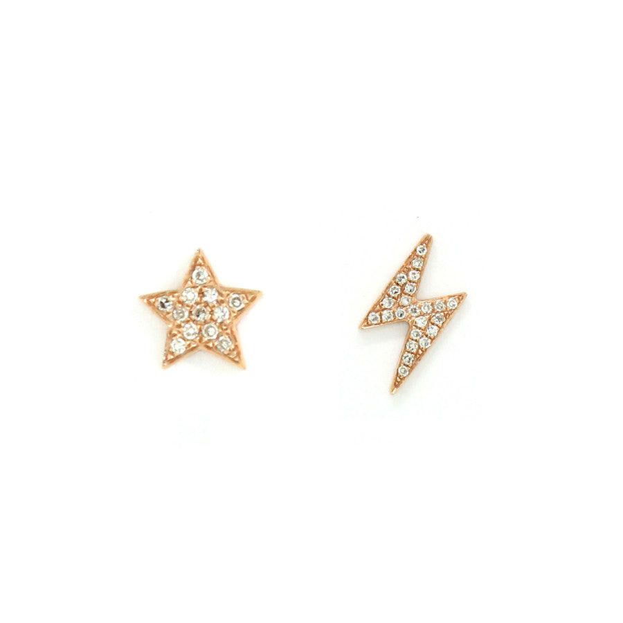Star & Lightening Earrings