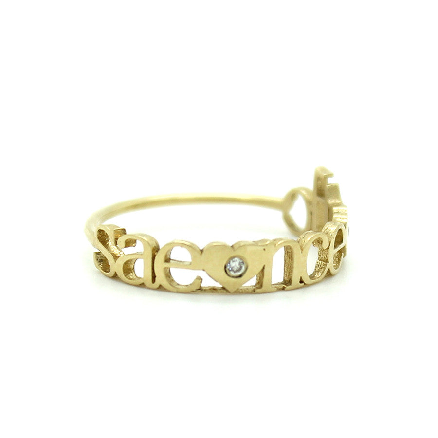 
            
                Load image into Gallery viewer, 14K GOLD CLASSIC 3 LOVES DIAMOND RING
            
        