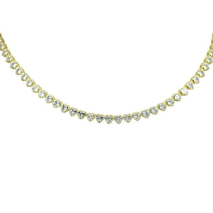 
            
                Load image into Gallery viewer, Heart Shape CZ Tennis Necklace
            
        