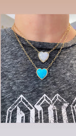 Jumbo Turquoise Pave Diamond Heart