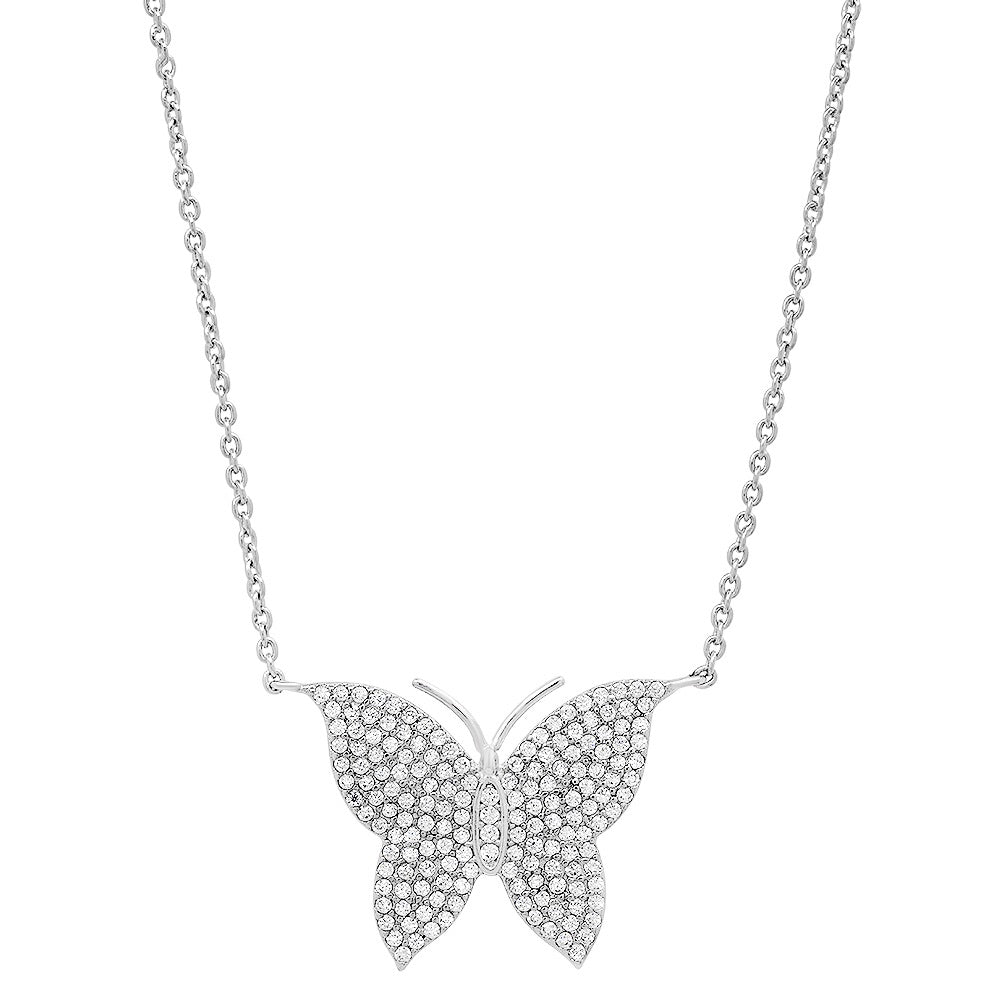 Pave Butterfly Necklace