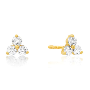 
            
                Load image into Gallery viewer, Diamond trillion stud earrings
            
        