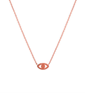 Gold Mini Evil Eye Necklace