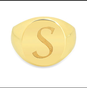14K Gold Signet Ring