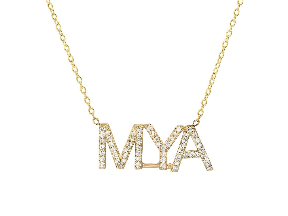 14K Gold Custom Name Necklace