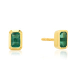 Emerald cut stud earrings