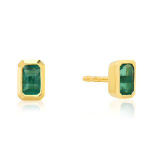 
            
                Load image into Gallery viewer, Emerald cut stud earrings
            
        