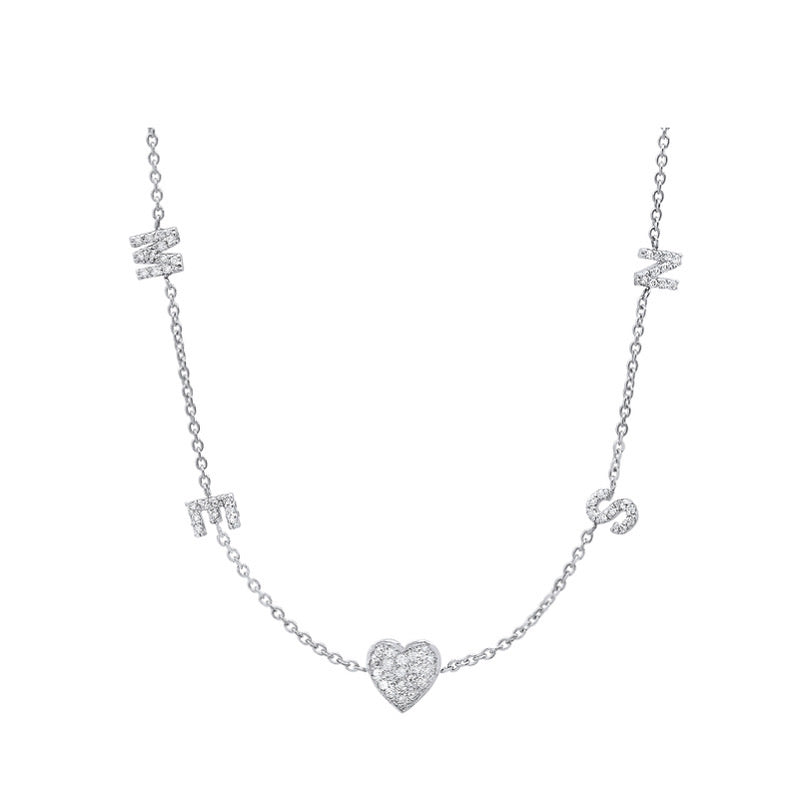 
            
                Load image into Gallery viewer, 4 Diamond Initial Necklace
            
        