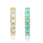 Reversible Huggie earrings