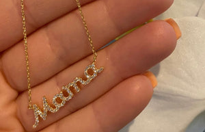 Cursive Gold Plated Mama Necklace